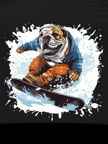 Bulldog Dog Snowboard