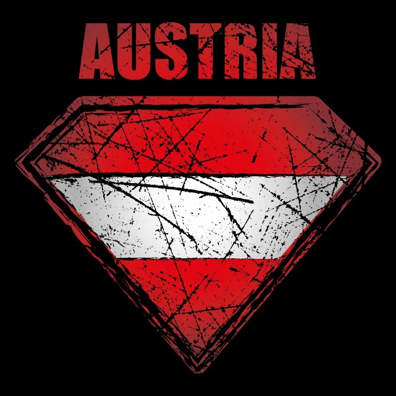 Autriche Super-héros Drapeau Symbole autrichien