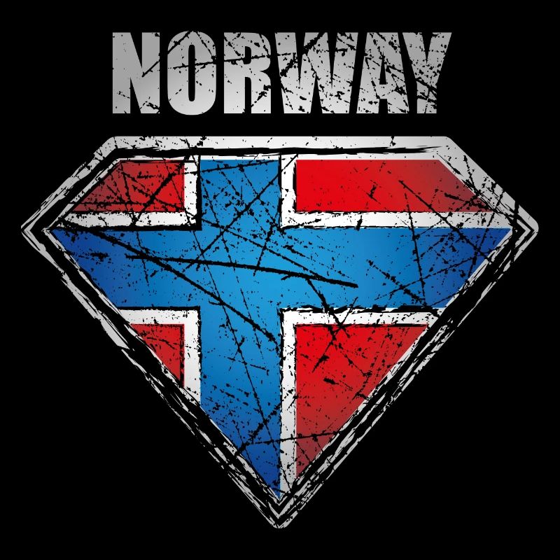 Norwegen Superheld Flagge norwegisches Symbol