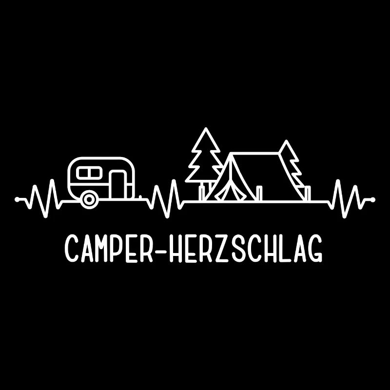 Camper-Herzschlag Dauercamper Camping Wohnwagen
