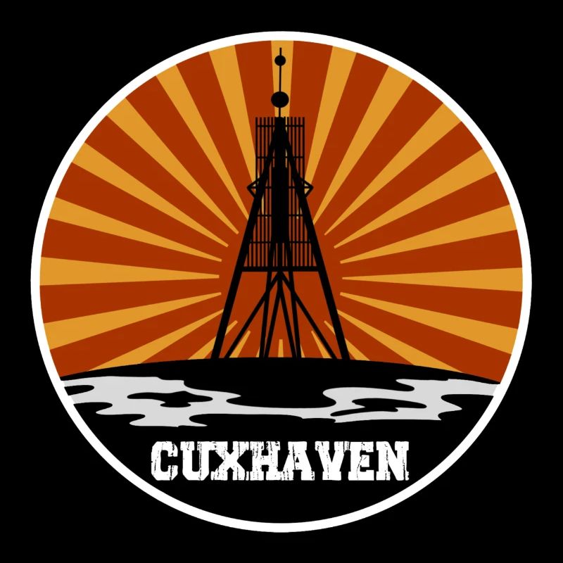 Cuxhaven Retro Skyline