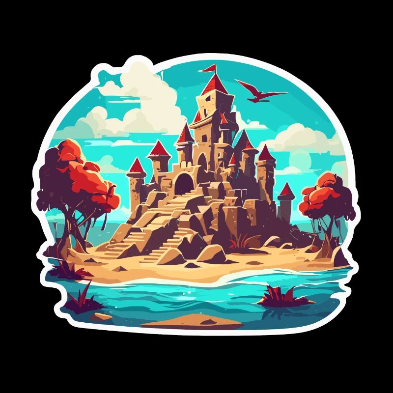Château de sable / Construction / Jouer / Château / Vacances
