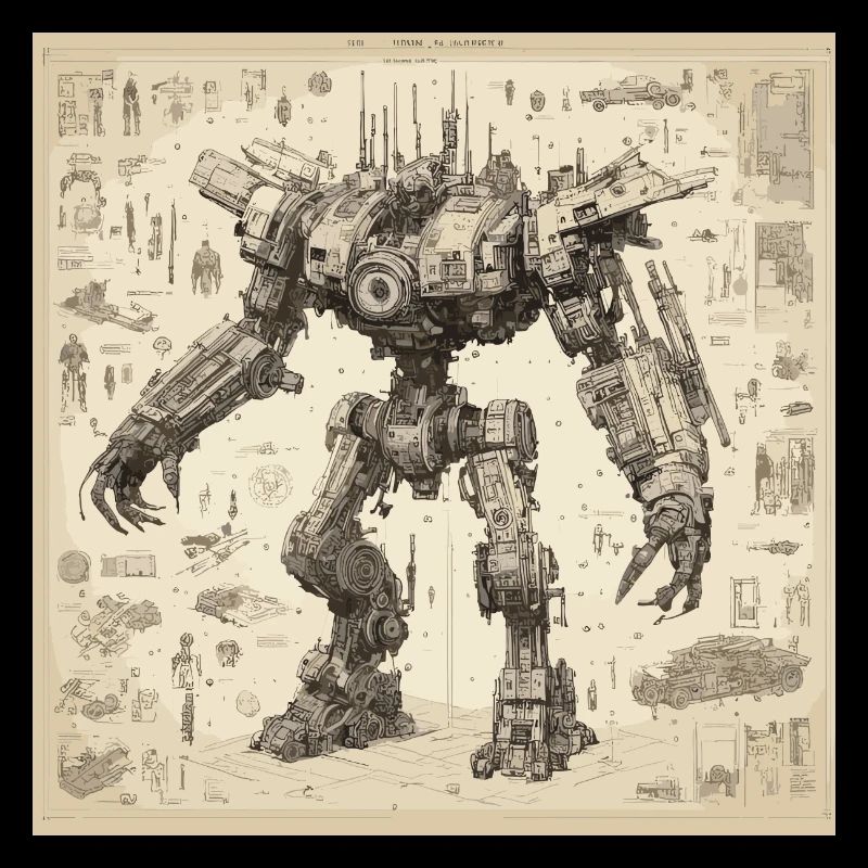 Plan / Sépia / Vintage / Rétro / Robot