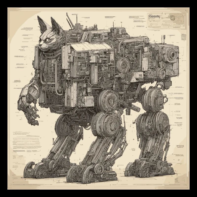 Plan / Sépia / Vintage / Rétro / Robot