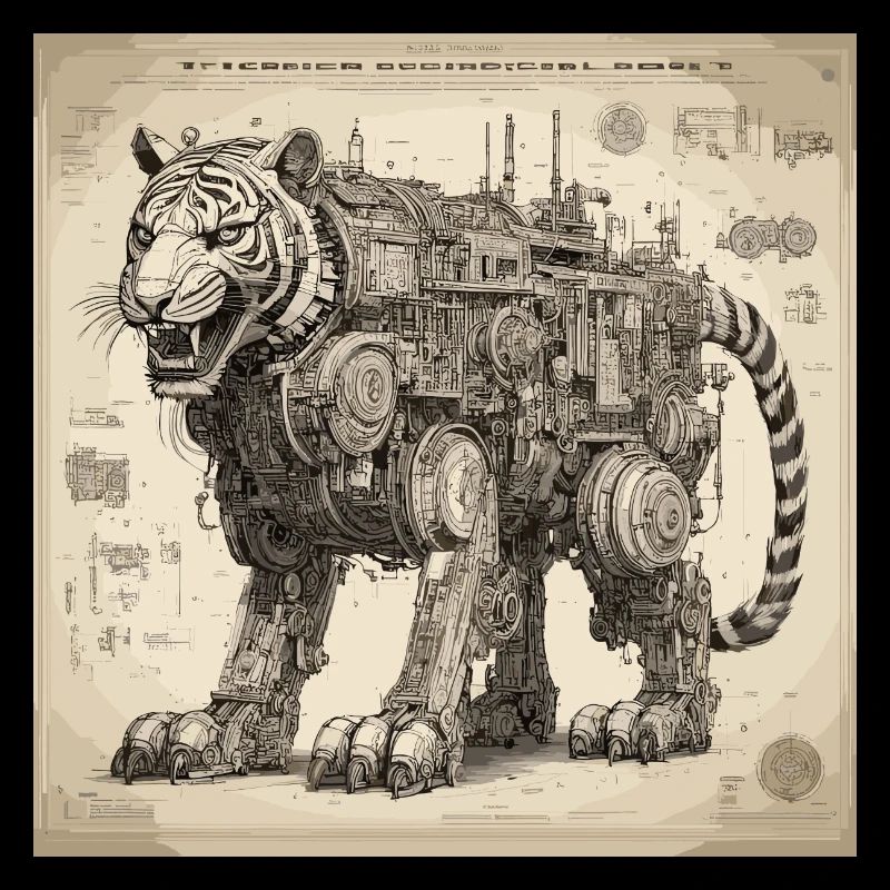 Plan / Sépia / Vintage / Rétro / Robot