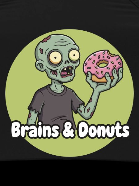 Zombie with donut humor
