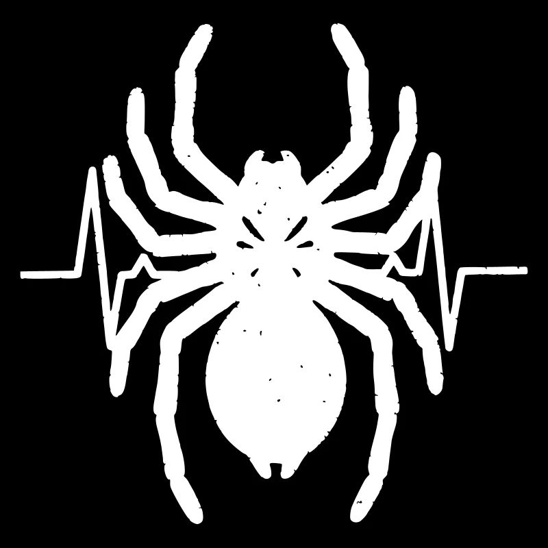 Spider Tarantula Heartbeat ECG Vector