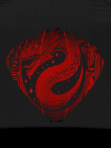 Roter Drache Yin Yang – Kampfsport-Zen-Symbol