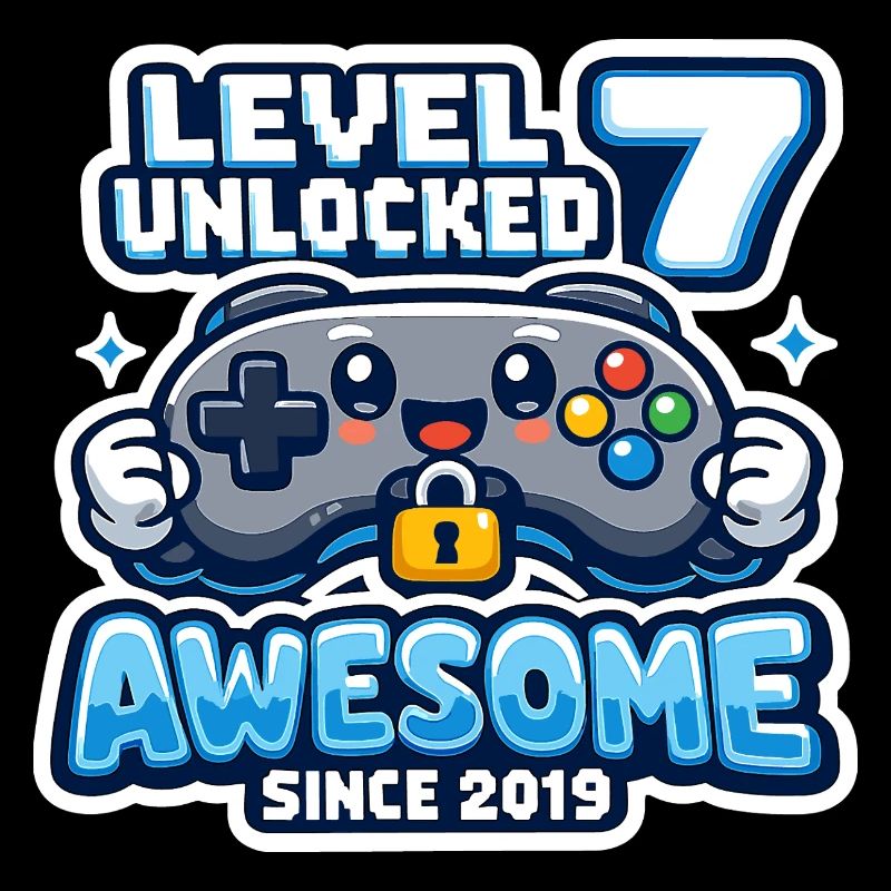 Level 7 Unlocked Awesome 2019 Birthday