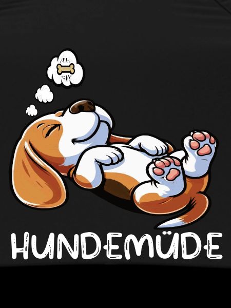 Hundemüde Beagle Beaglebesitzer Beaglehalter