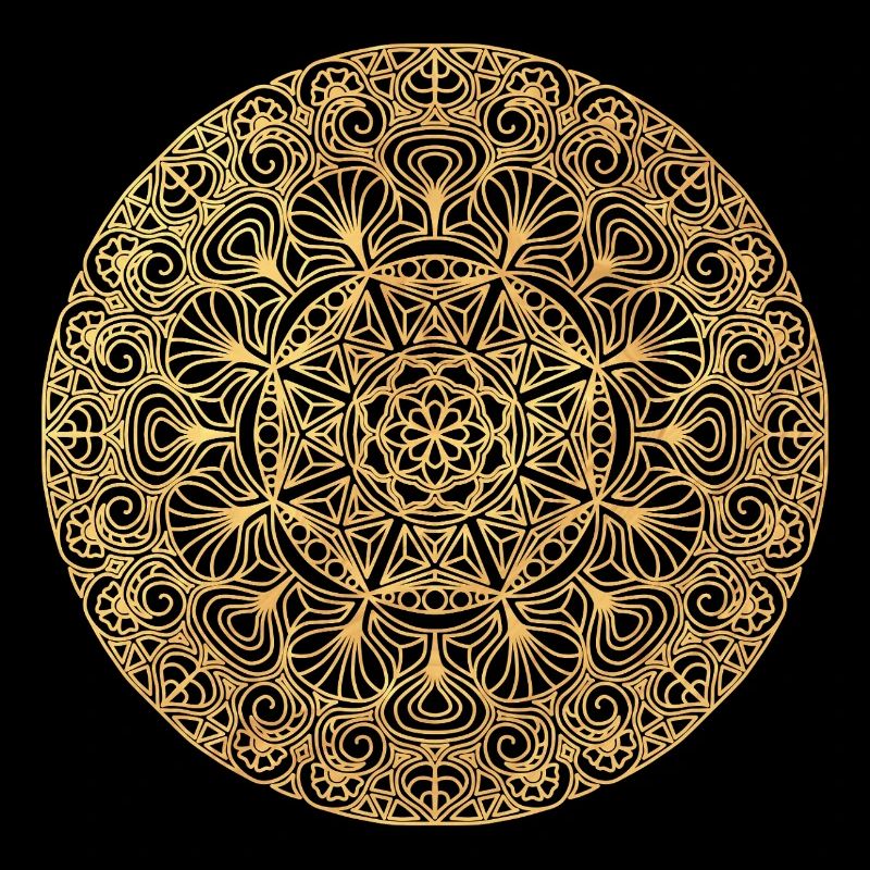 Jugendstil  Mandala - gold