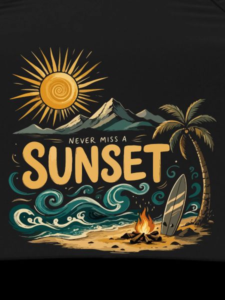 Sunset on the beach surf