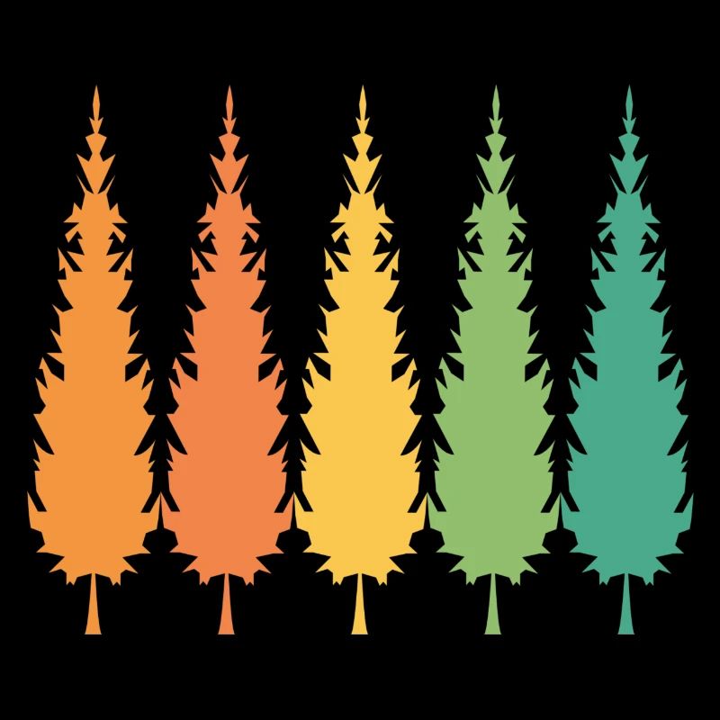Forest Retro Vintage Tree