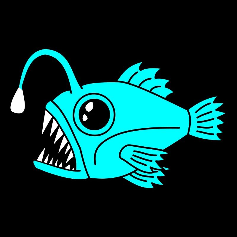 Fish Lanternfish Frogfish Deep Sea Motif