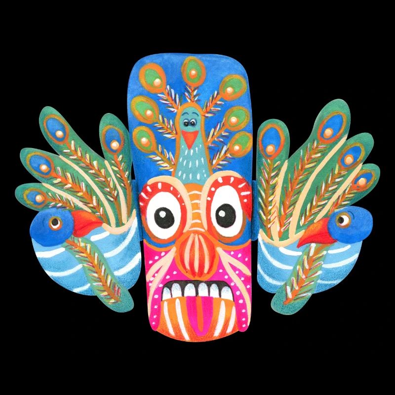masque coloré Sri lanka