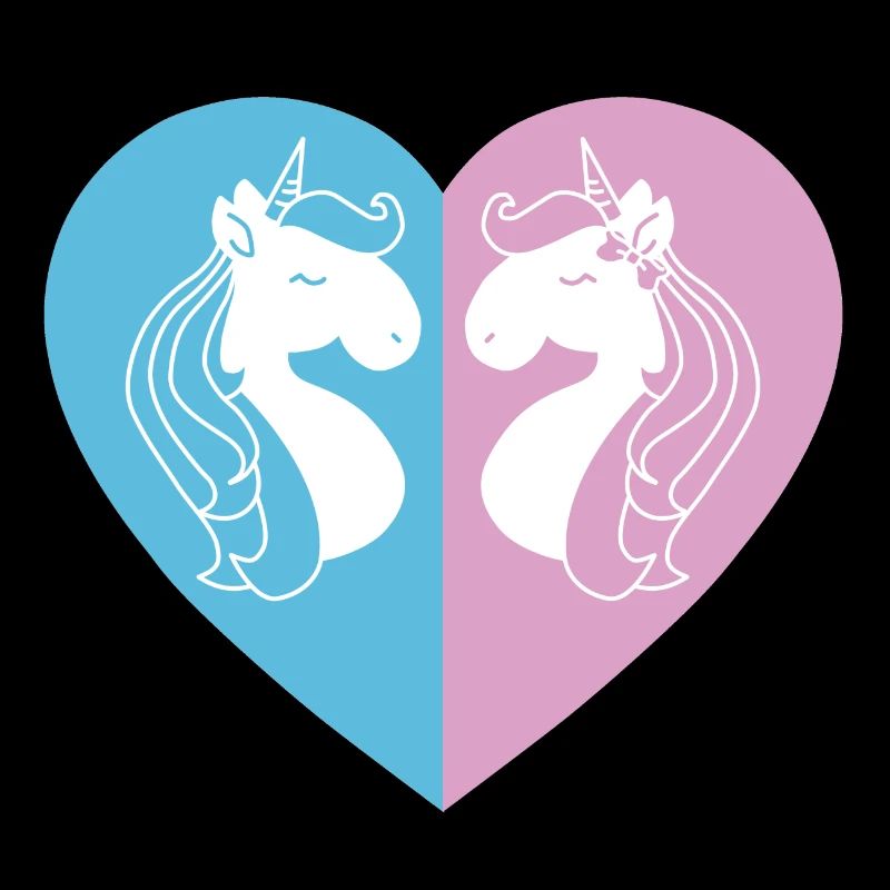 Zweiseitiges Einhornherz