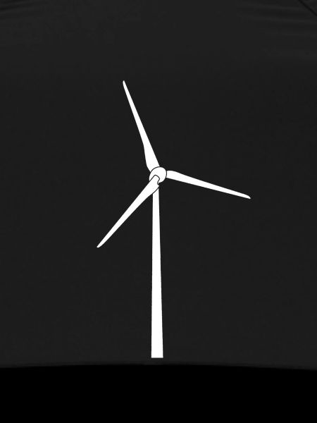 Wind Power Silhouette White