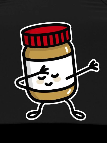Dab Dabbing peanut butter jar