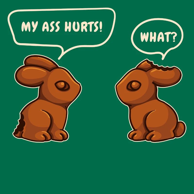 Chocolate Bunny Chocolate Easter Bunny Funny Saying