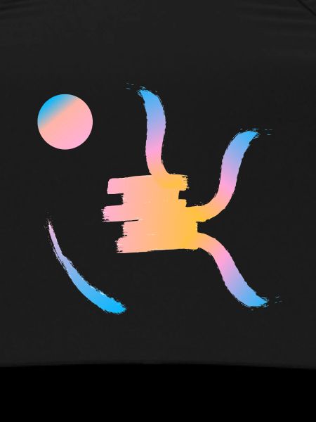 Setting sun on Chinese symbol