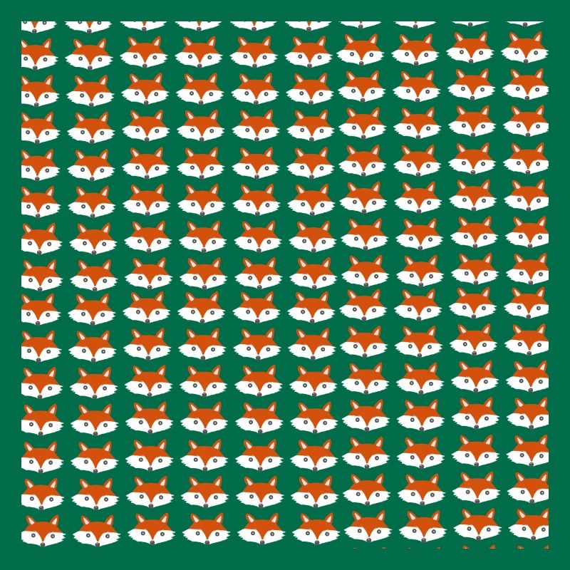 Fox head pattern, children's pattern