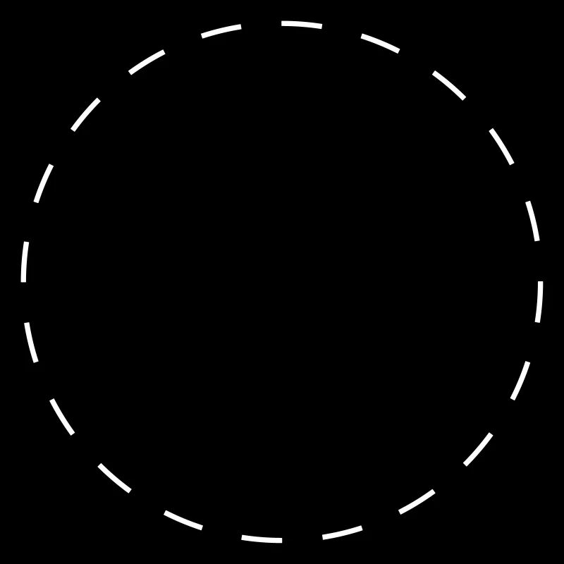 Circle dashed white | Vectorgraphic