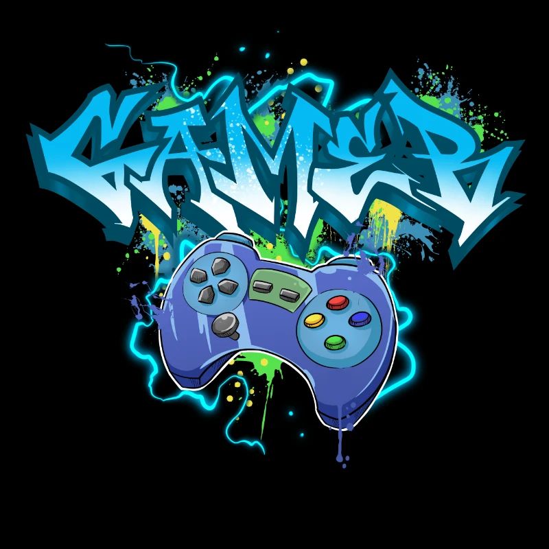 Graffiti de jeu de joueur