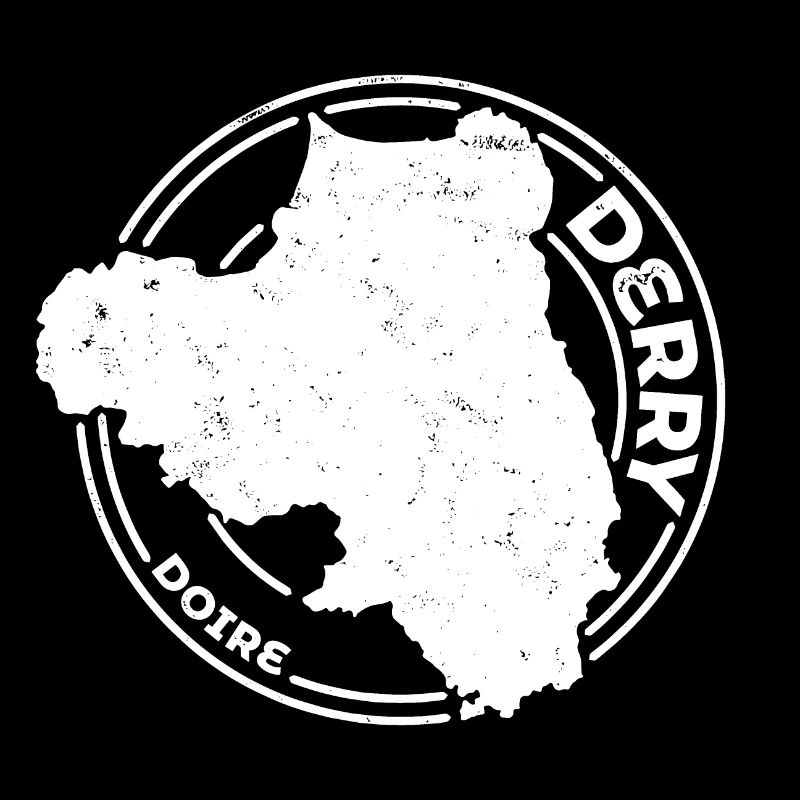 Derry Ireland Map | County Outline Stamp