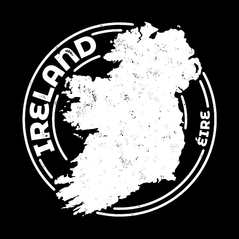 Ireland | Irish Map | Island Outline Stamp Design