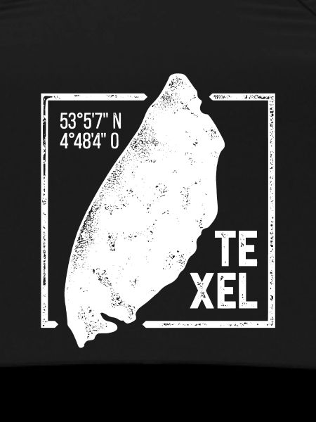 Texel | Island silhouette stamp design