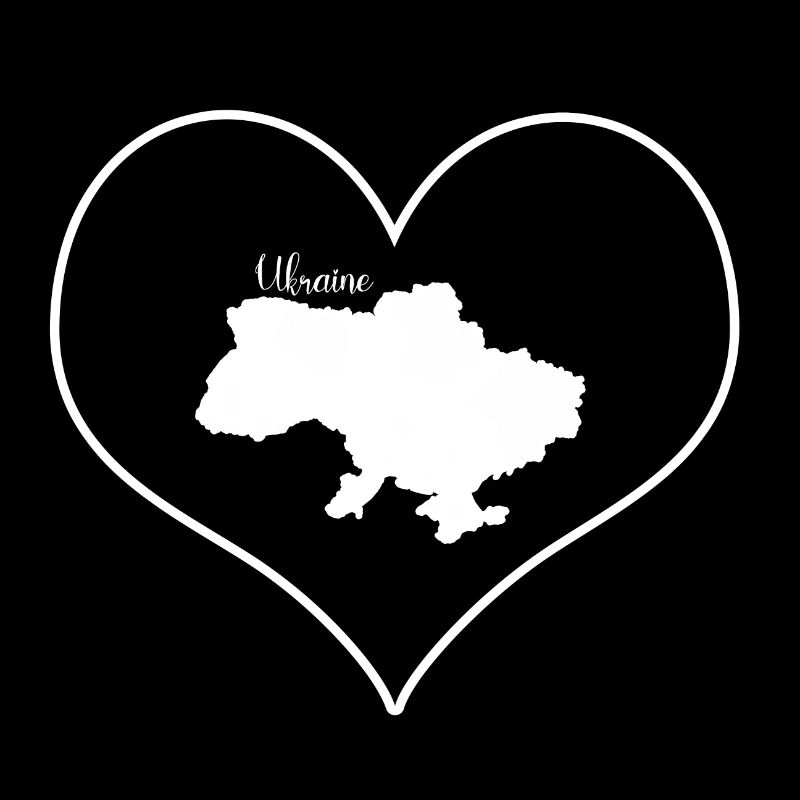 Black Heart Ukraine map