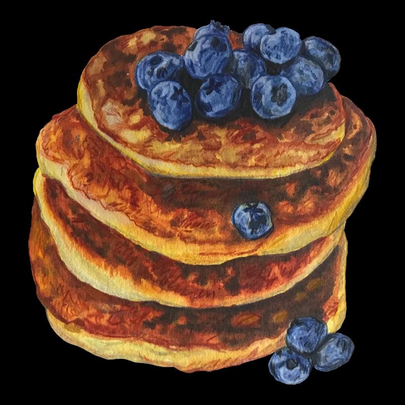 Pancakes with blueberries