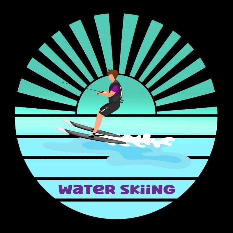 Ski nautique sunset