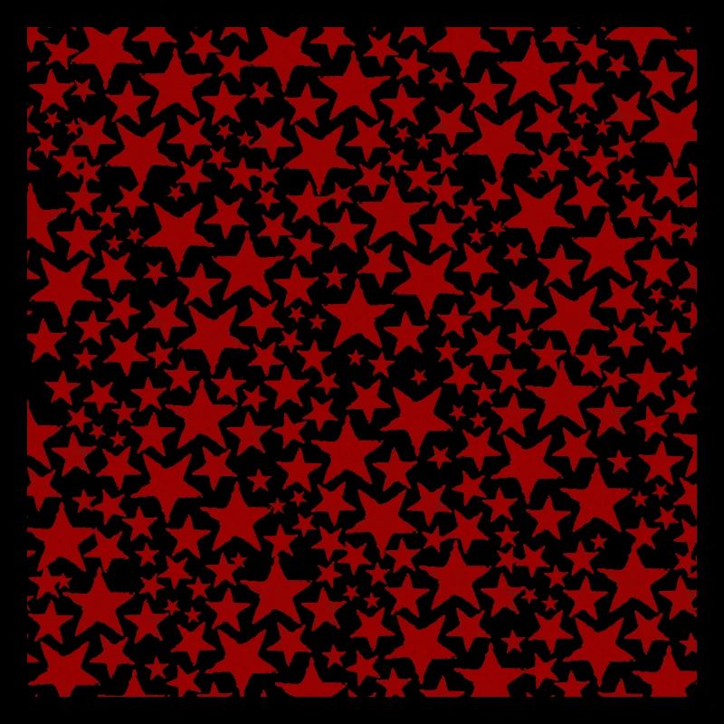 Red star pattern on black background