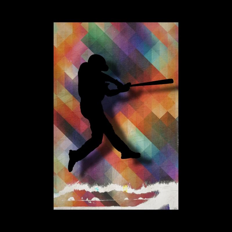 Baseball Baseballspieler bunt | Geschenk