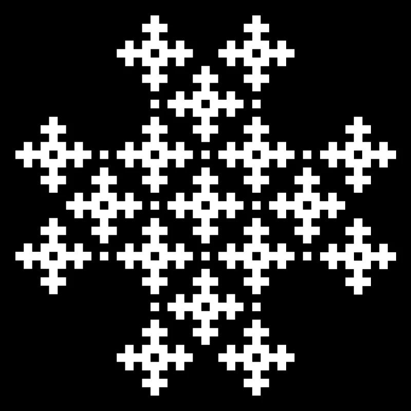 Icône de pixel de motif de flocons de neige de Noël