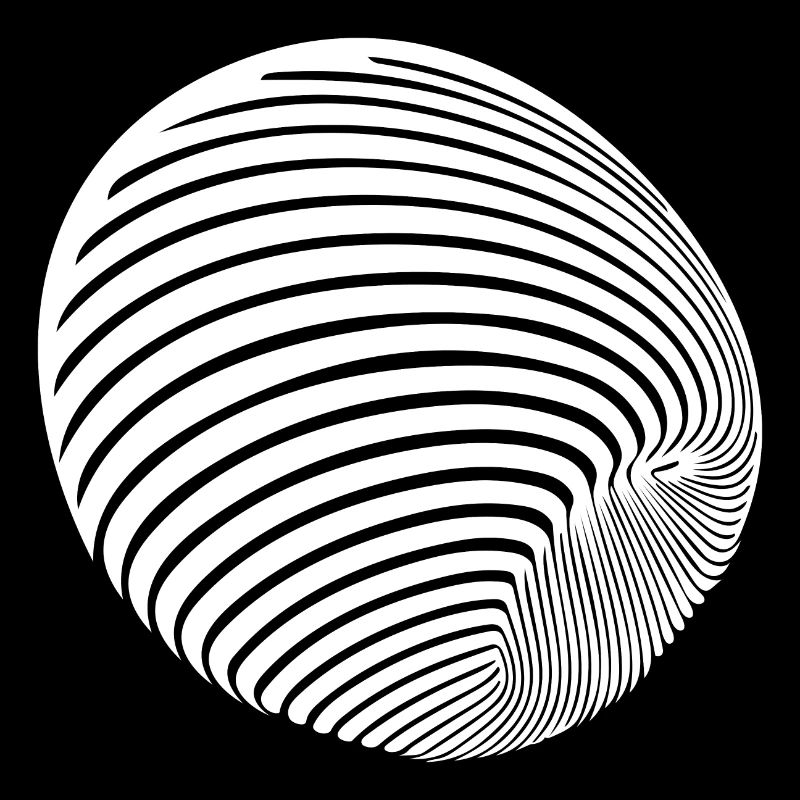 Geometric ball roll with stripes
