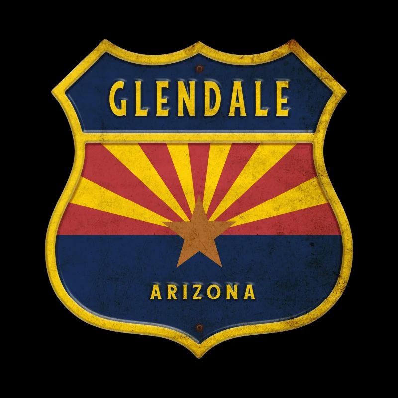 Design du blason du drapeau de Glendale Arizona
