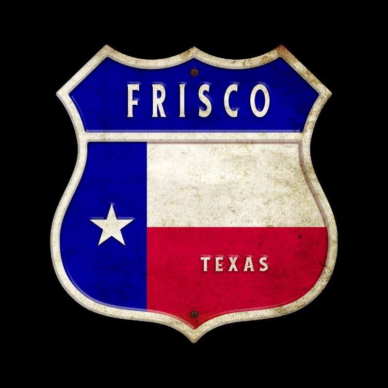 Frisco Texas crest flag design