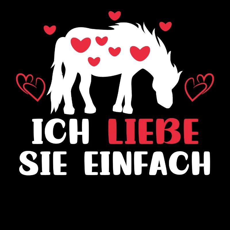 Pferdeliebe Herz Islandpferde Statement Araber