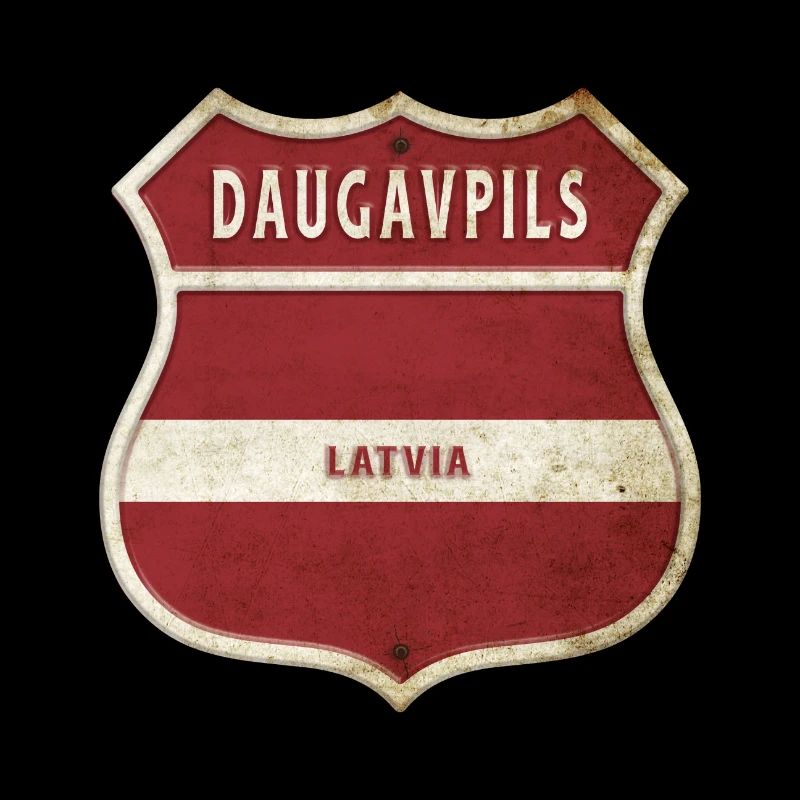 Daugavpils Lettonie Armoiries Drapeaux