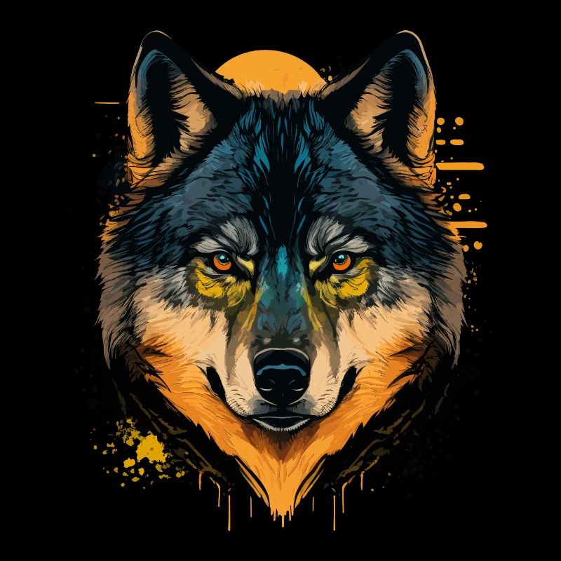 La peinture numérique Wolf comme l’anniversaire parfait