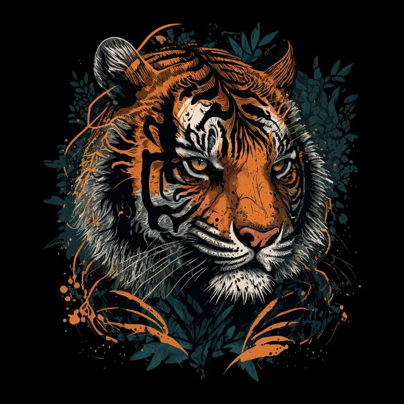 Eine digitale Tiger-Illustration