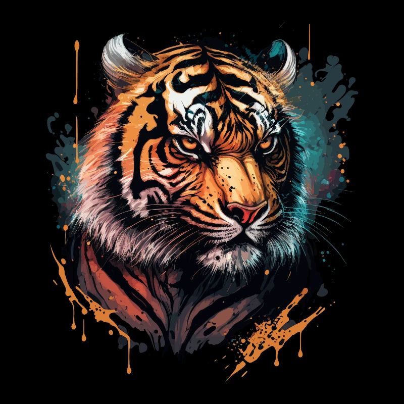 Illustration de tigre coloré