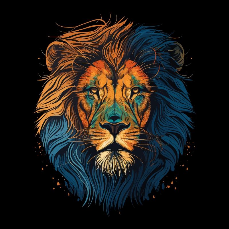 Lion Head with Mane
