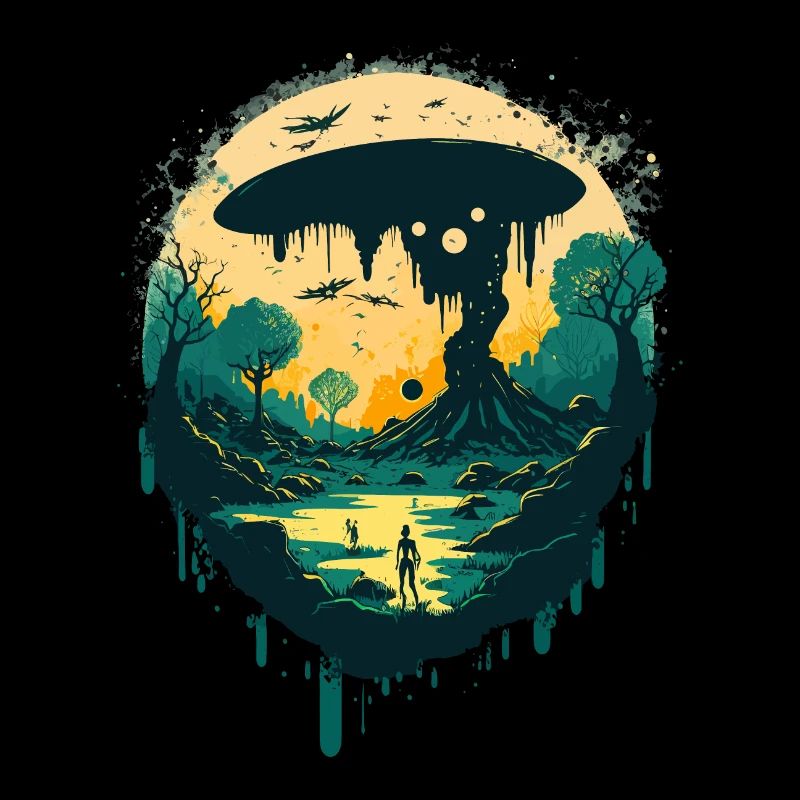 Monde extraterrestre effrayant