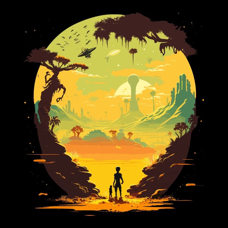 Gelbe Alien-Welt