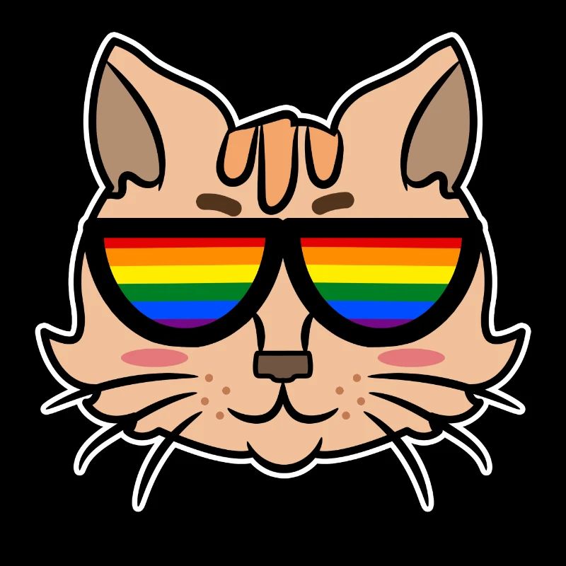 Cool Lgbt Katze Regenbogen Transgender Csd Lesben