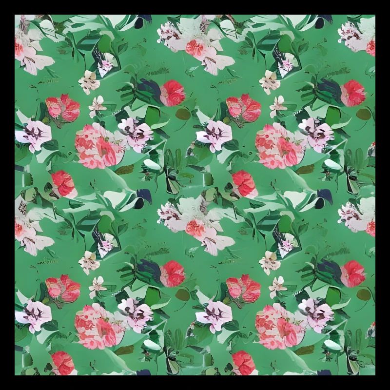 Motif de fleurs vertes