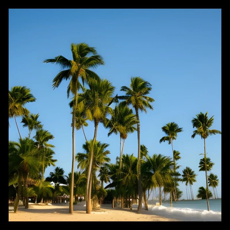 Holidays among palm trees